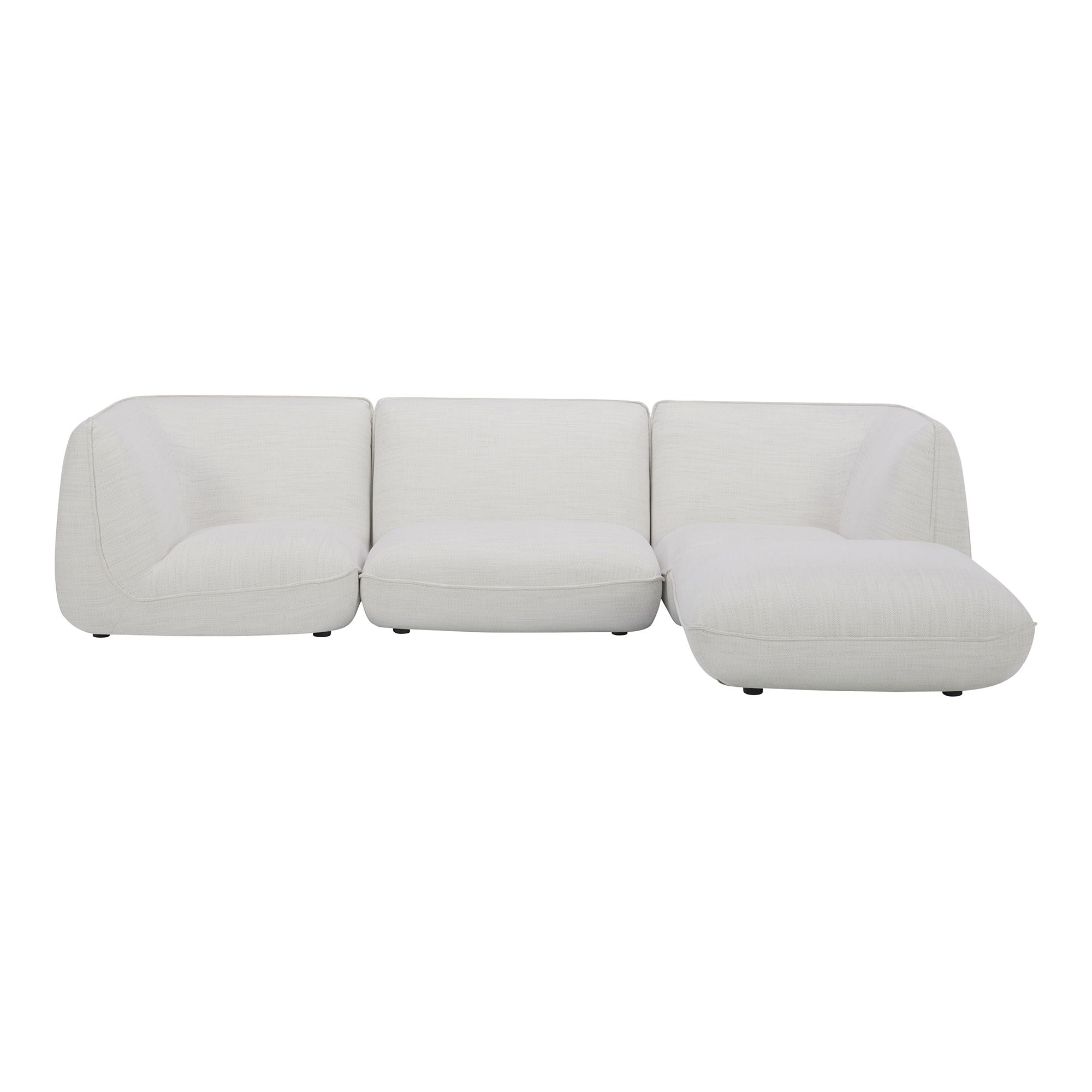 Zeppelin White Retro Modular Sectional - Lounge in Style