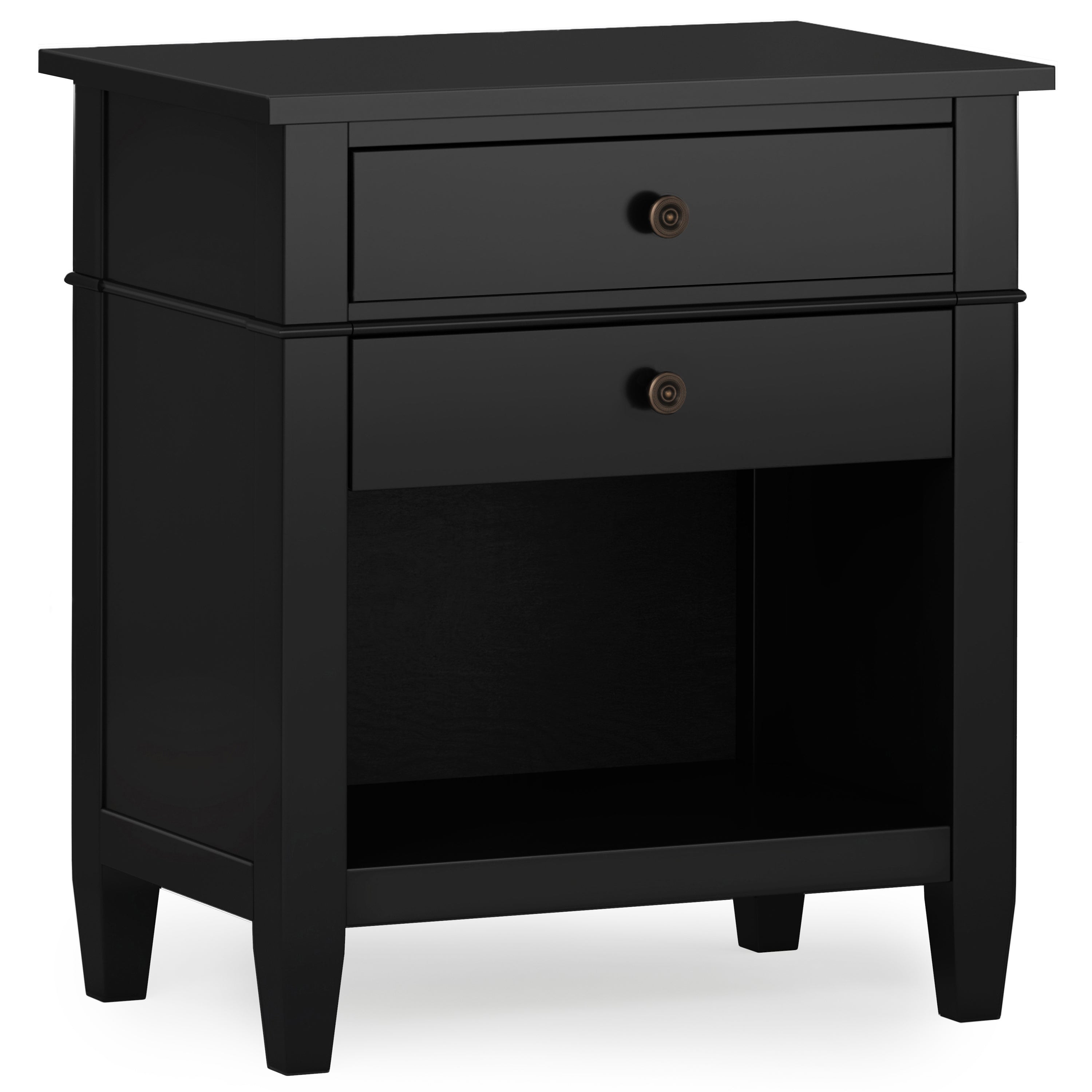 Carlton Black Bedside Table - Stylish Bedroom Furniture