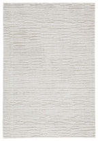 Ivygail Rug, light gray textured pile with subtle linear pattern