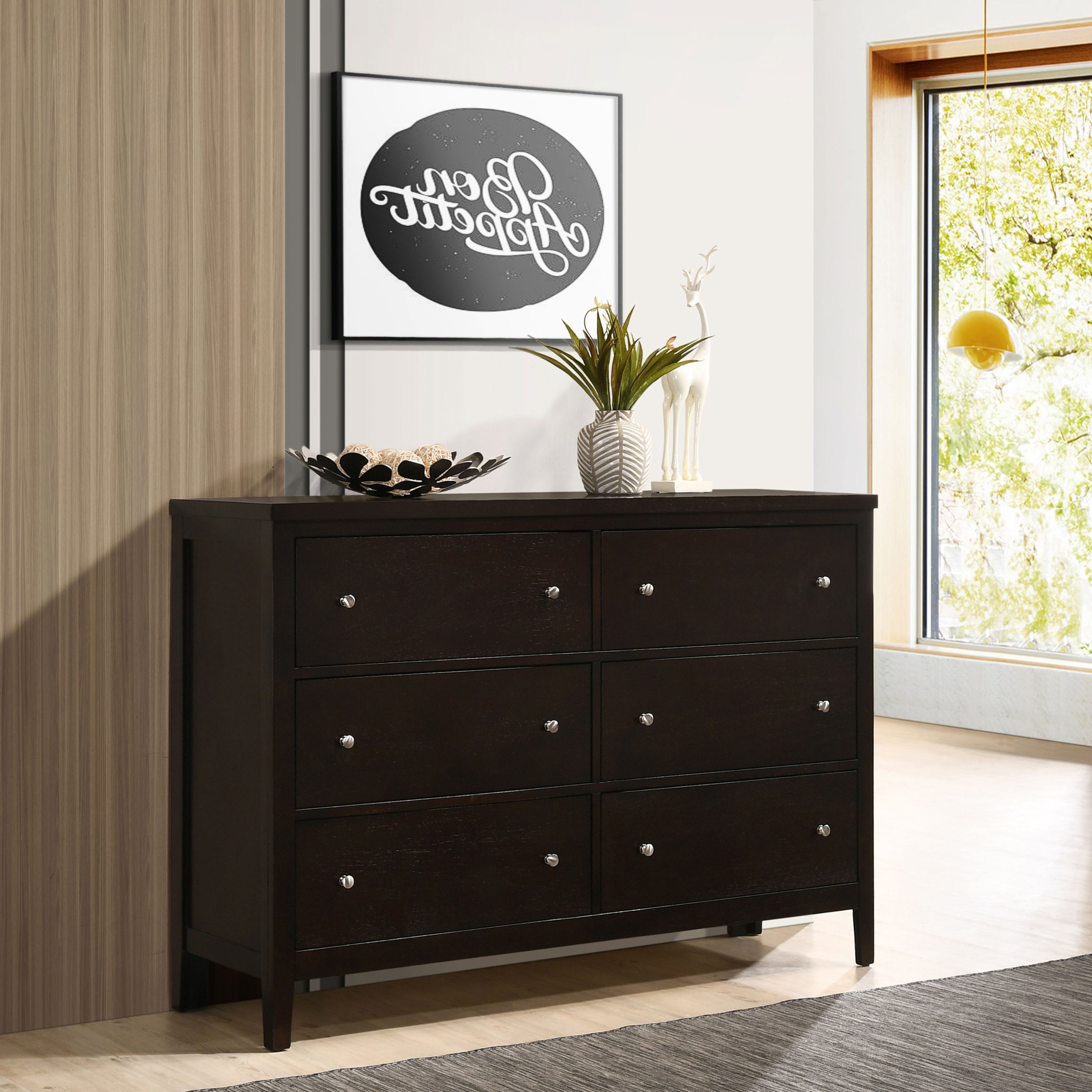 Wedgewood Cappuccino 6-Drawer Dresser | Bedroom Furniture
