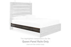 Queen panel rails for a bed, dark brown side rail with simple panel design
