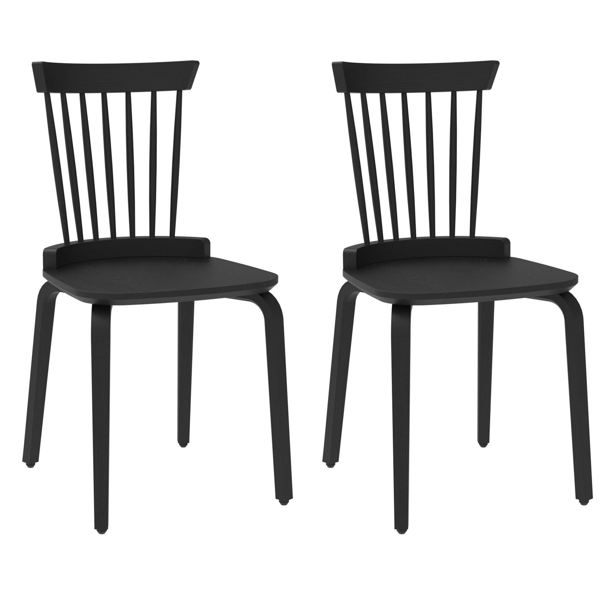 Farmhouse Dining Chairs Set of 2 - Black
