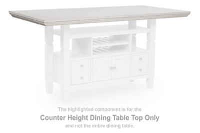 Robbinsdale - Antique White - Rectangular Dining Counter Table Top