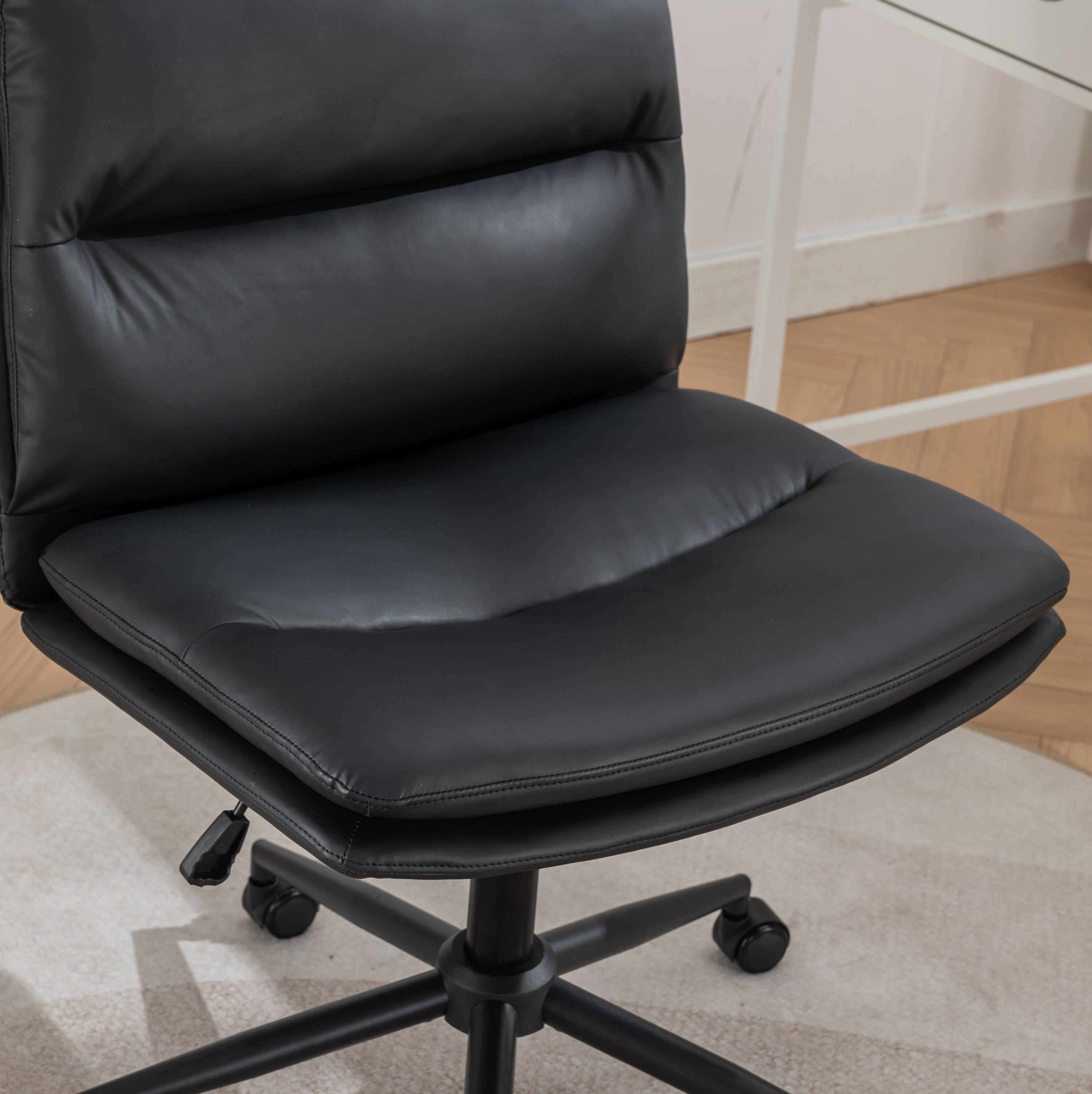 Bizerte Adjustable Swivel Criss-Cross Chair- Black