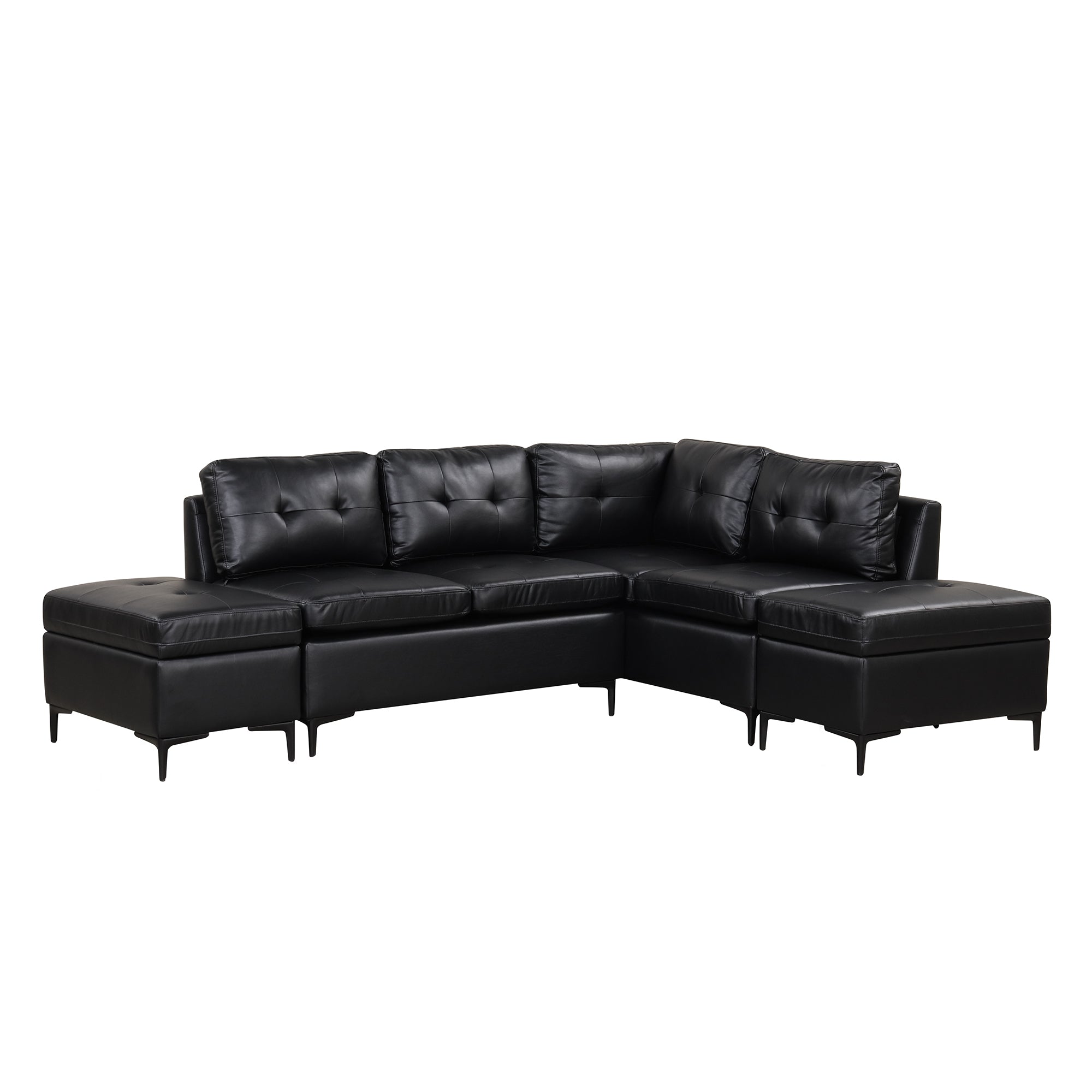 black l shaped sectional 