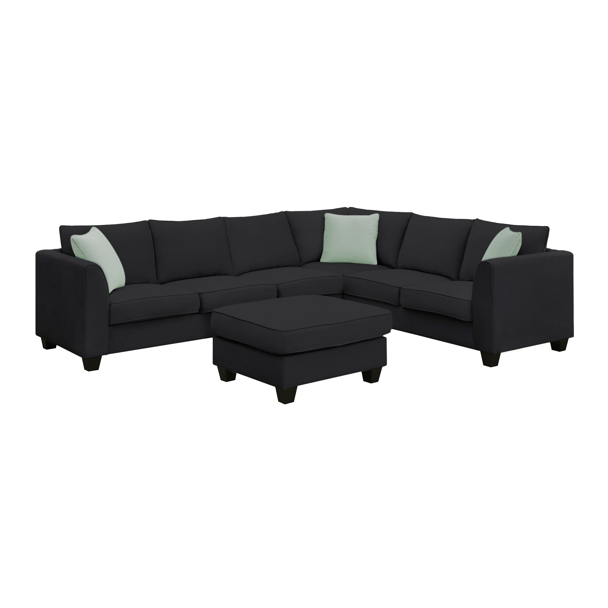 black modular sectional sofa