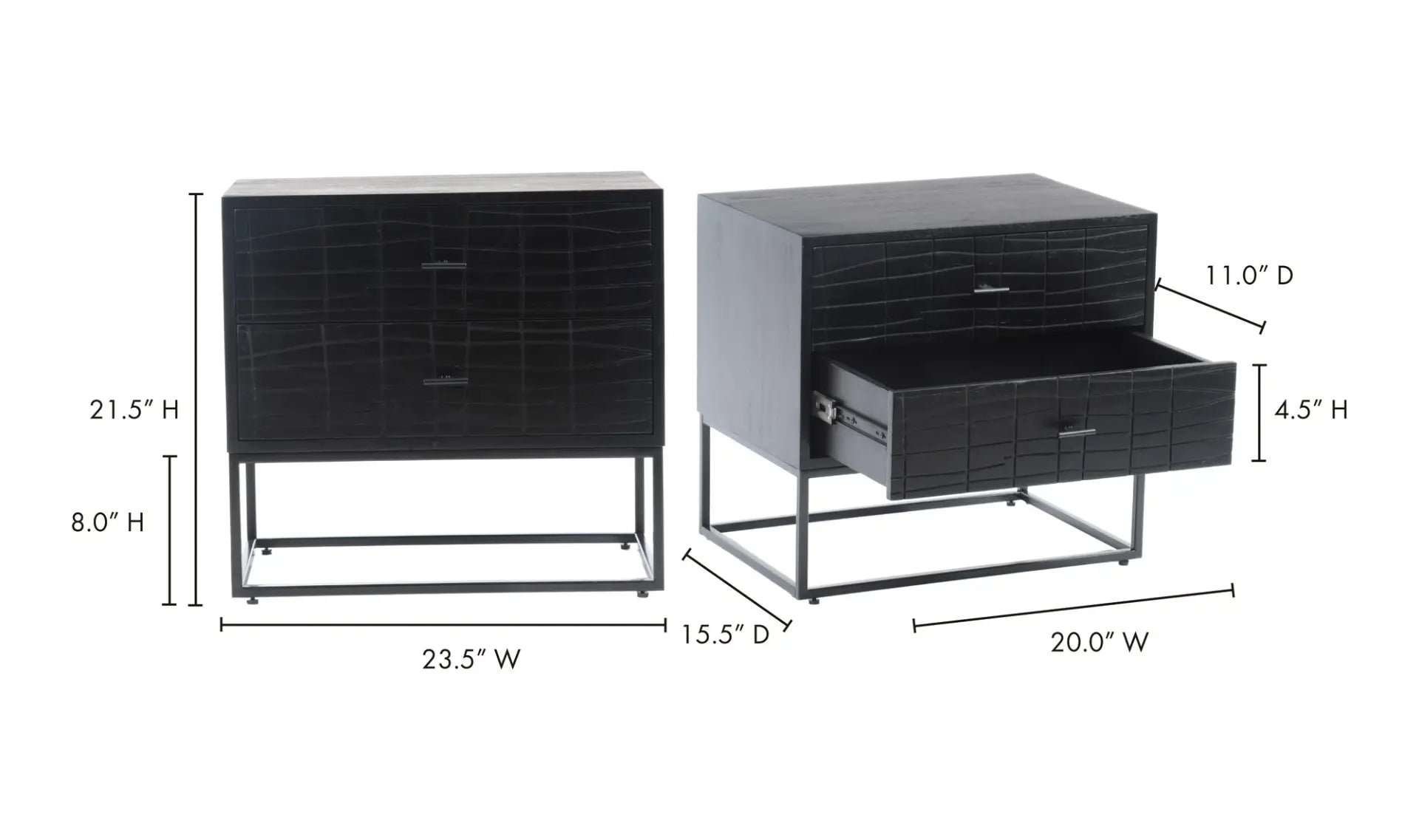 Atelier - Nightstand - Black