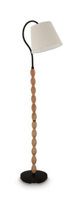 Corinwell - Wood Floor Lamp - Brown / Black