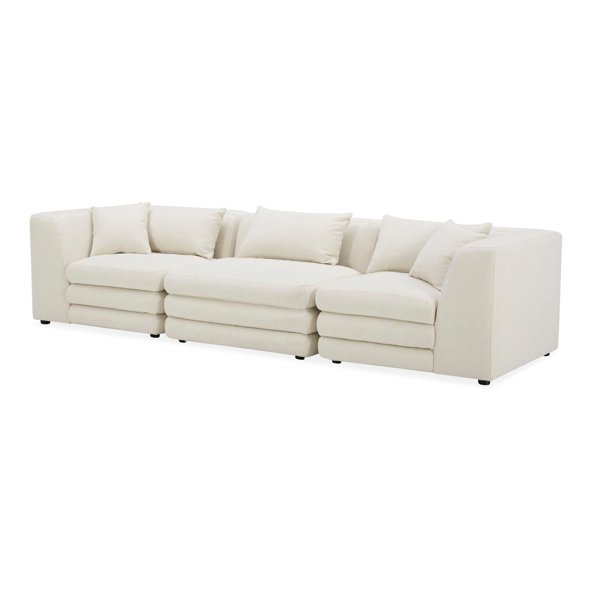 Lowtide - Modular Sofa - Warm White-Stationary Sectionals-American Furniture Outlet