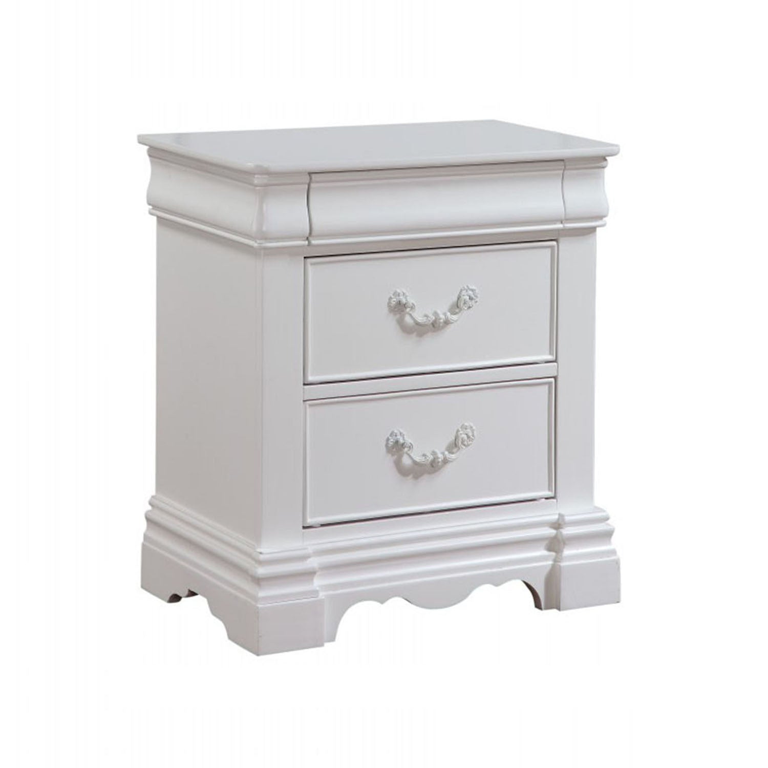 White Pine Wood Nightstand | 3-Drawer Bedroom Storage Decor Piece