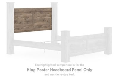 Rusticott - Brown - King Poster Headboard Panel
