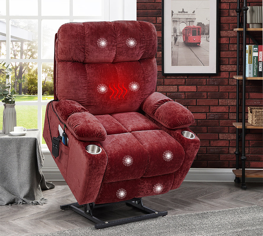 Liyasi Power Lift Recliner Chair w/ Heat & Massage
