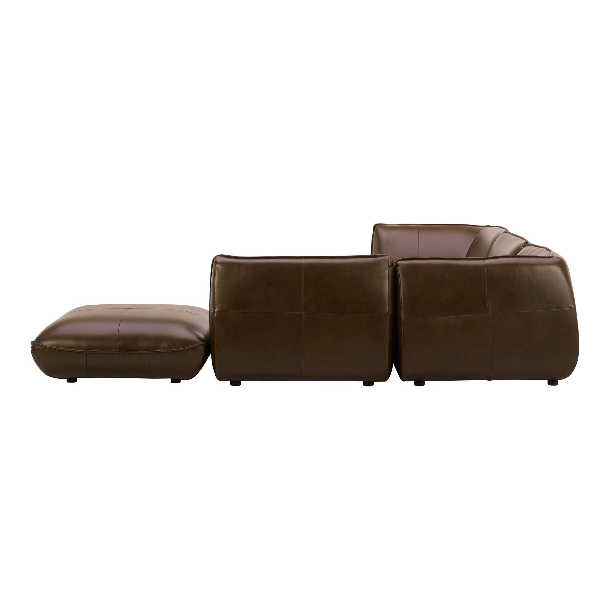 Brown Leather Modular Sectional - Zeppelin Dream, Comfy