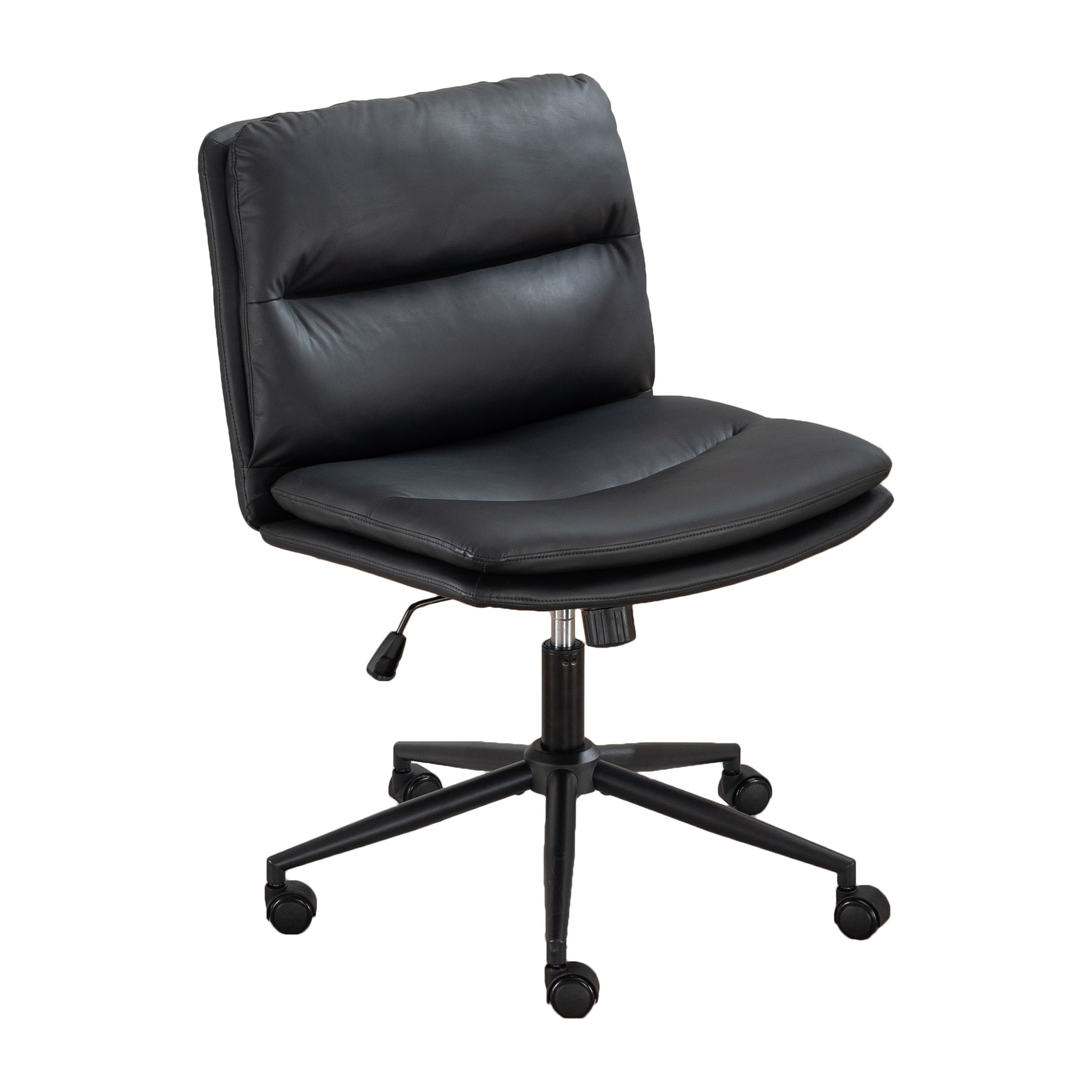 Bizerte Adjustable Swivel Criss-Cross Chair- Black