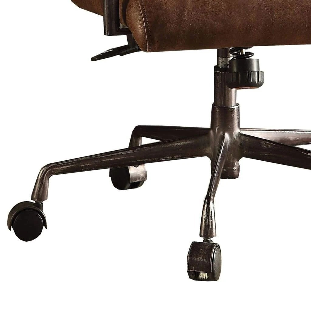 Harith Leather Office Chair - Retro Brown