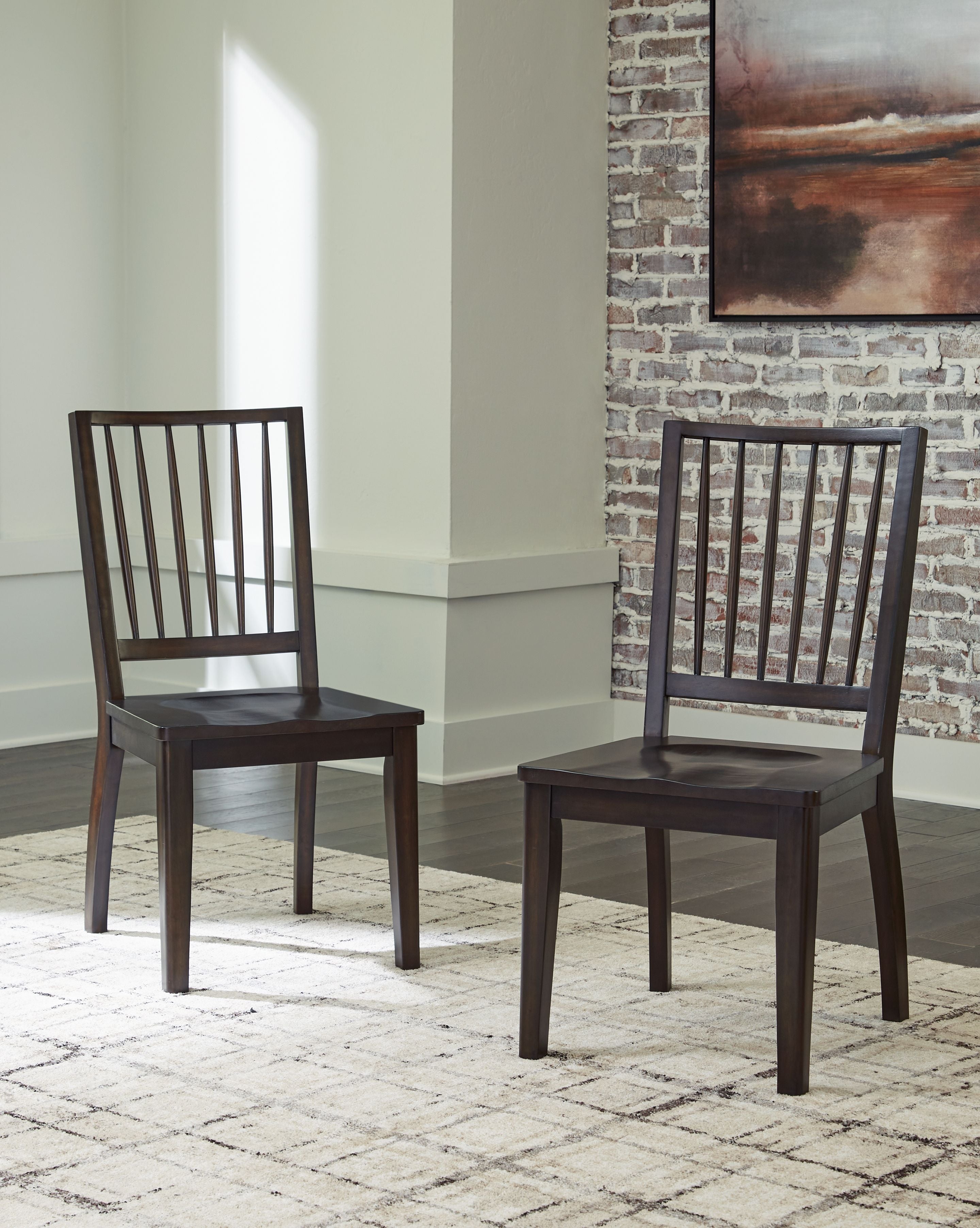 Charterton Brown Wood Dining Side Chair (Set of 2)