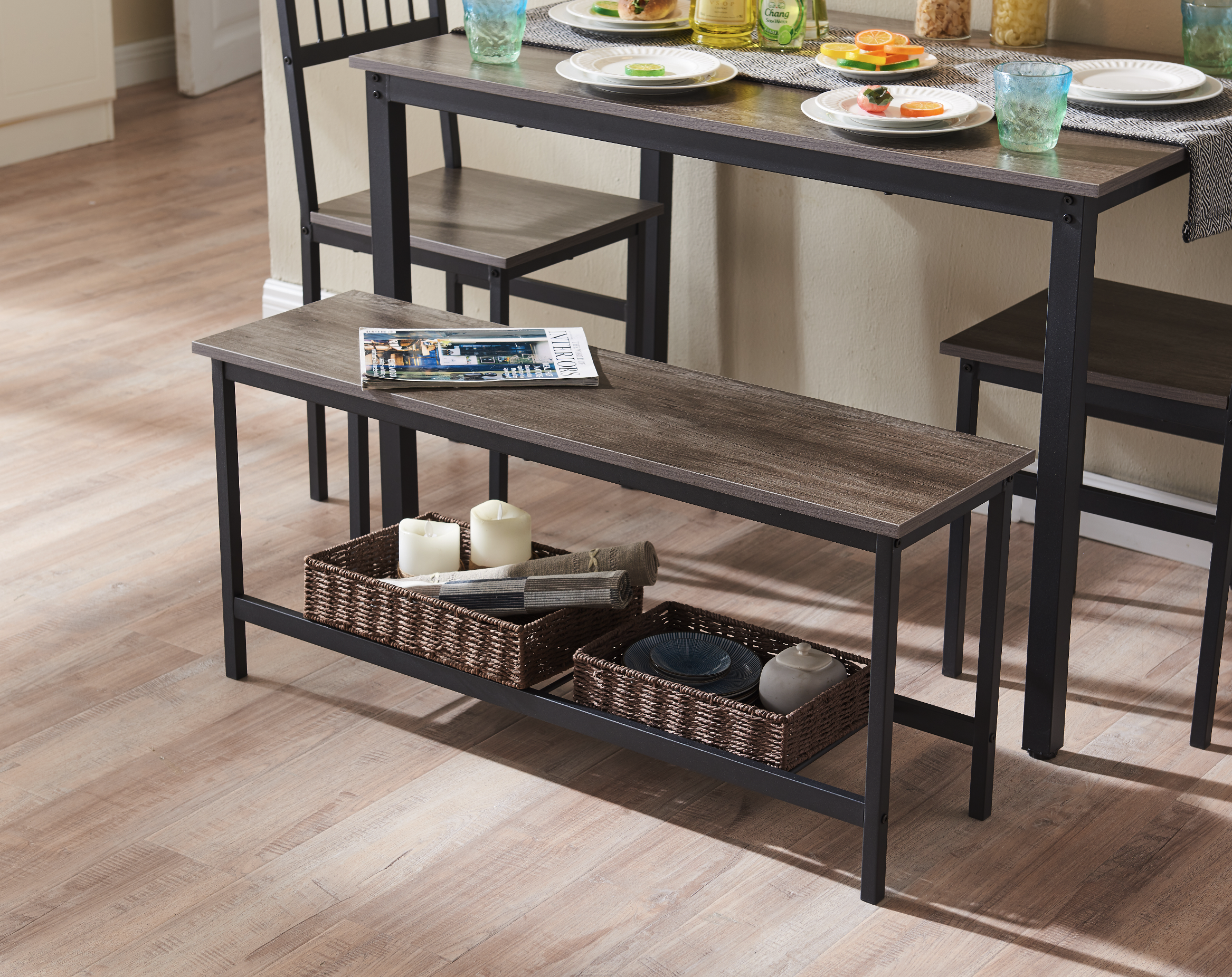 Kitchen Table Set for 4 w/ Benches | [Brand Name]