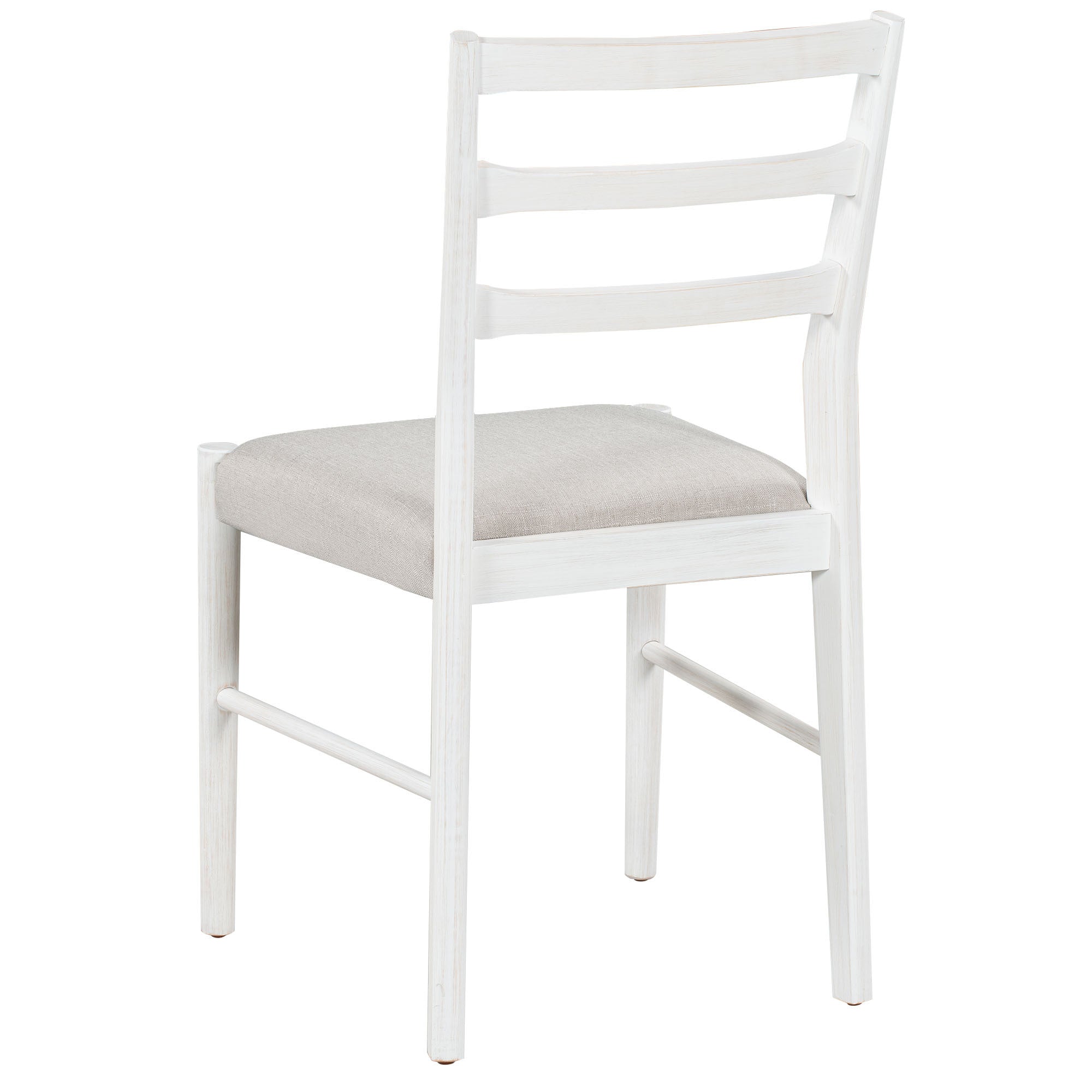 7-Pc. Extendable Dining Table Set w/ Chairs (Brown+White)