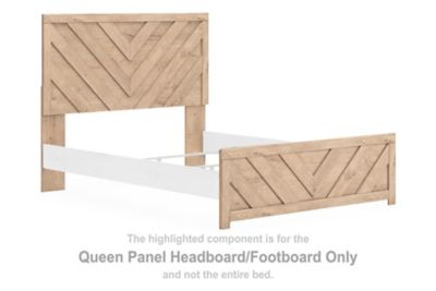 Sanginlane - Tan - Queen Panel Headboard/Footboard