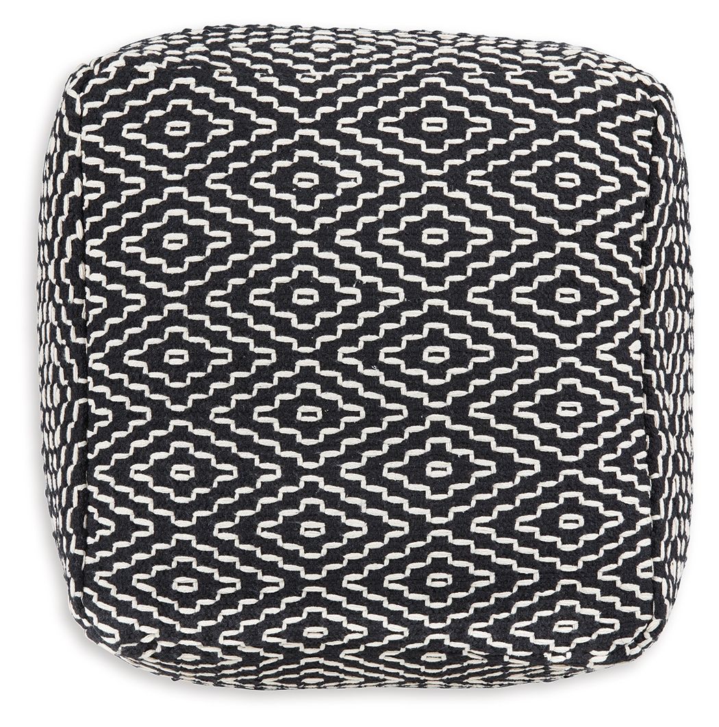 Jasett Black / Ivory - Pouf