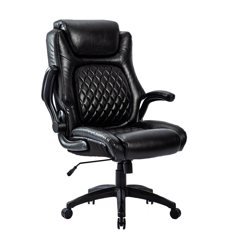 Ergonomic Leather Black Office Chair