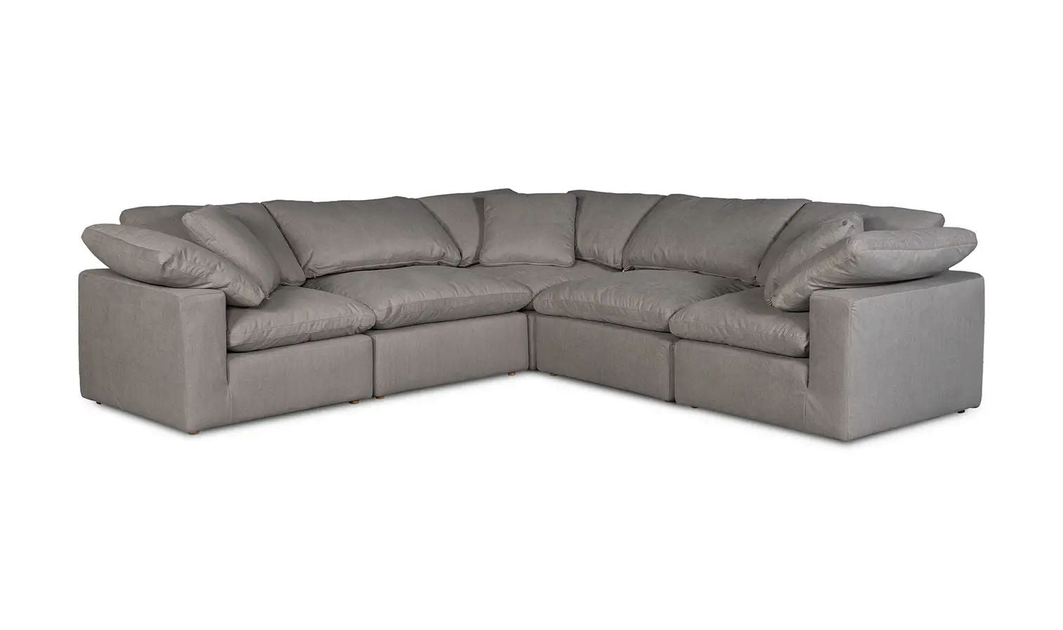 Light Gray Modular Sectional - Clay Classic, Stain-Resistant-Moe's Home Collection-American Furniture Outlet