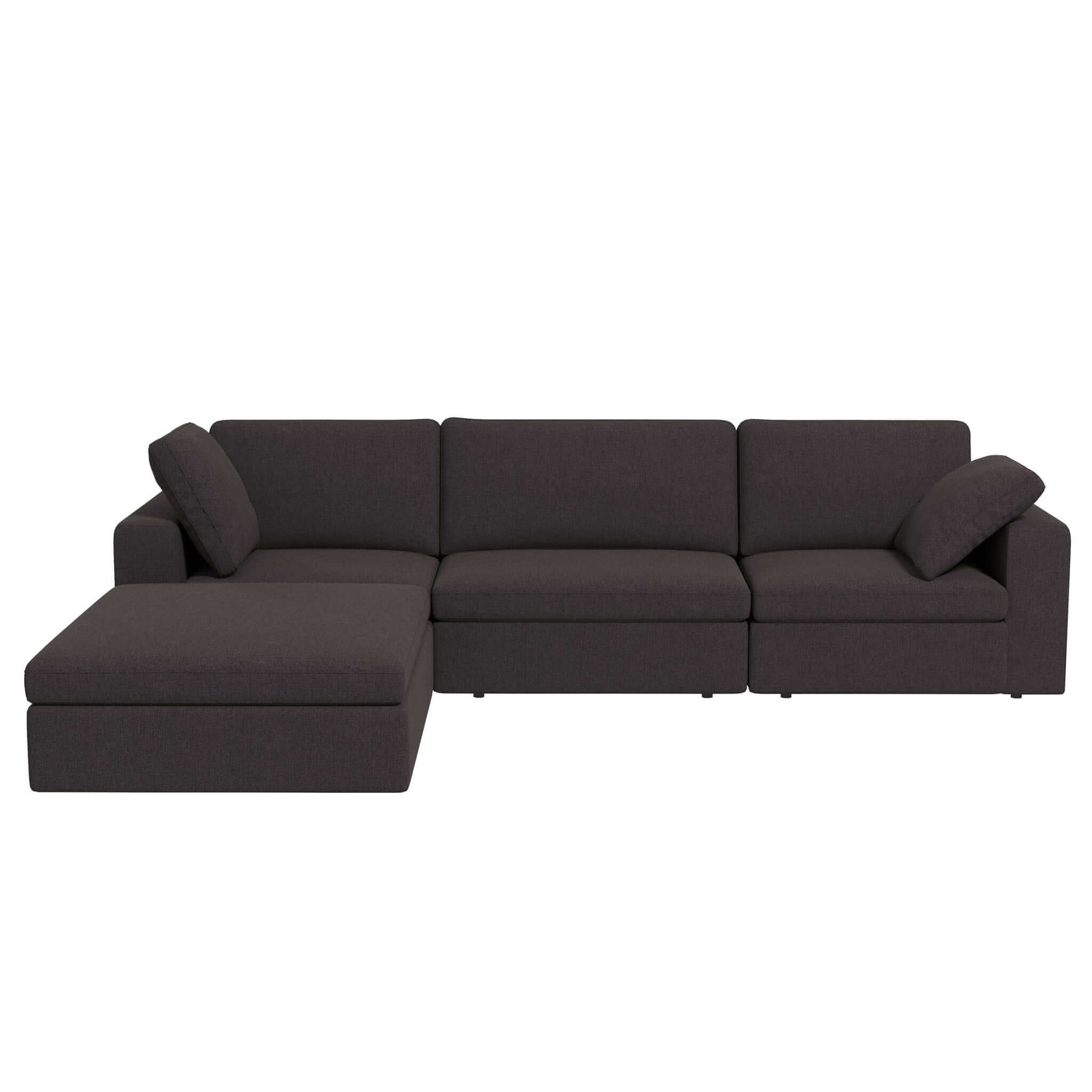 Cecilia Modular Corner Sectional Sofa Dark Gray