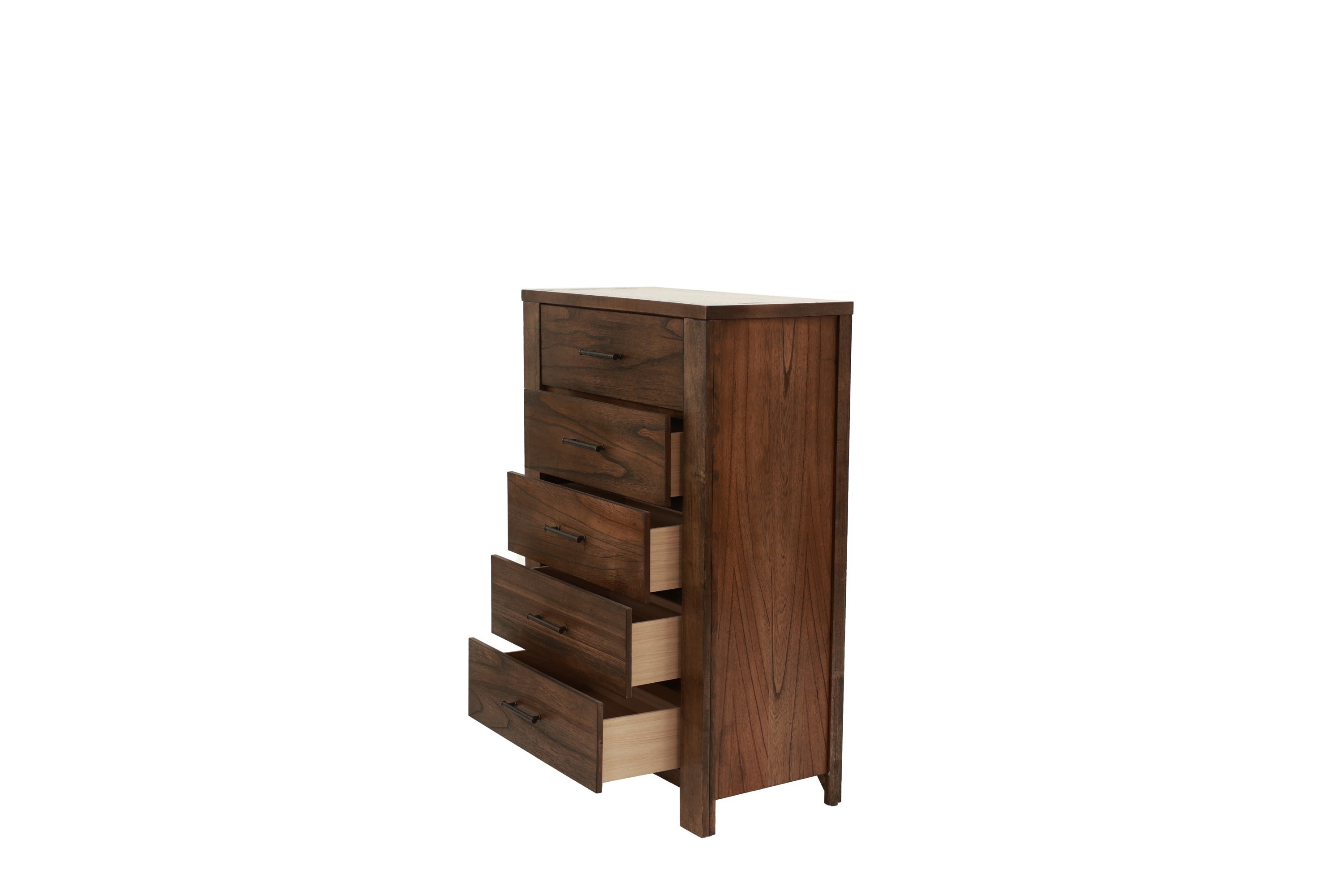 Oak Finish Chest of Drawers | 5 Drawers