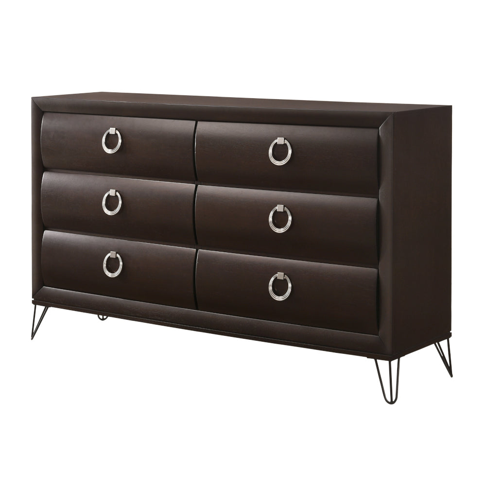 Tablita Dark Merlot Finish Dresser - Elegant Bedroom Storage