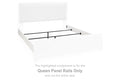 Maeling - Queen Panel Rails - White