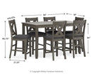 Caitbrook - Gray - Rect Drm Counter Table Set (Set of 7)