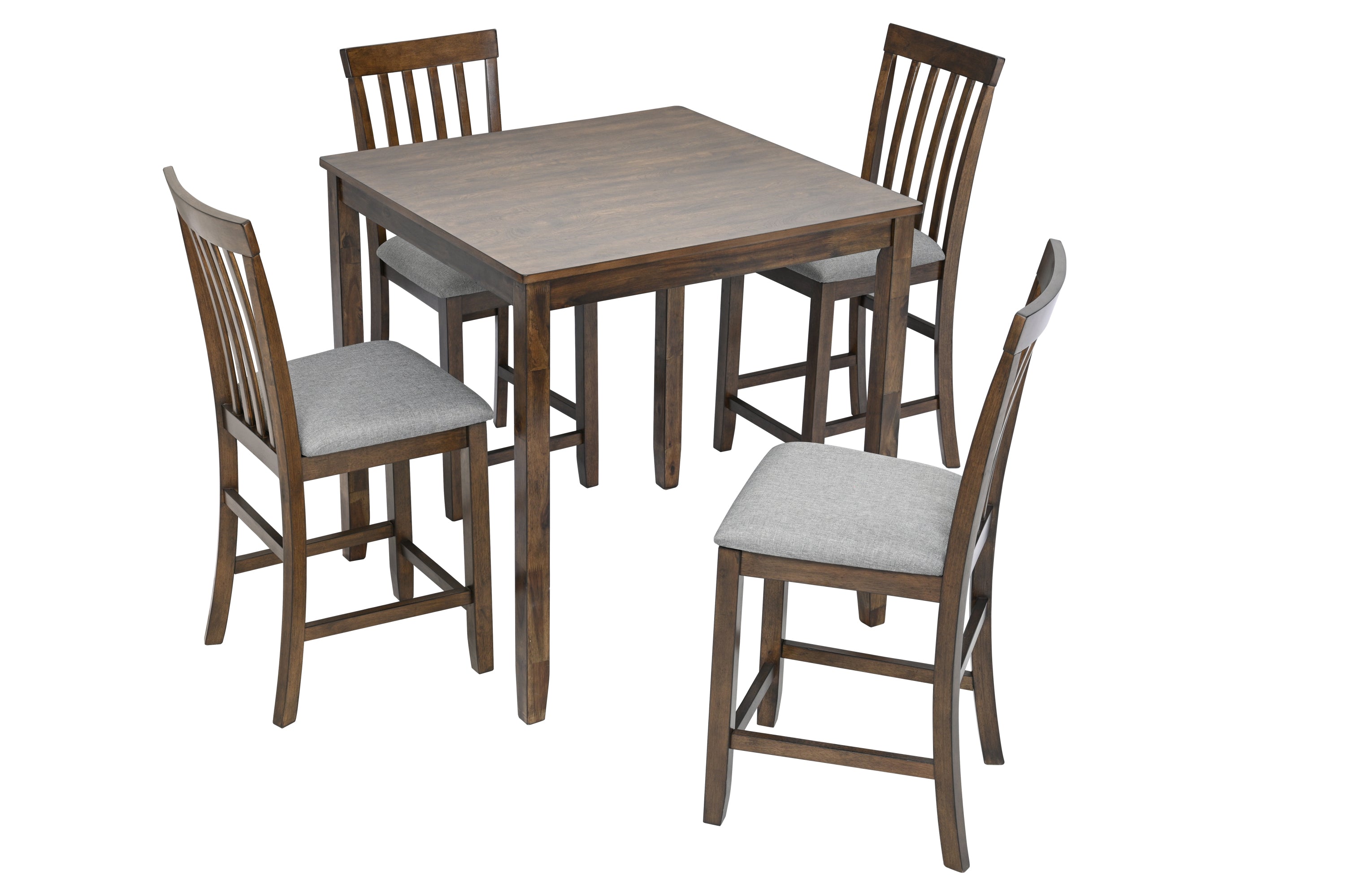 5 Piece Dining Set, Square Kitchen Table & 4 Chairs