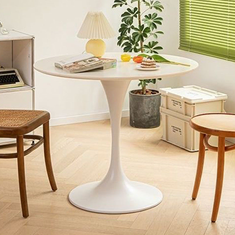 Modern Round Dining Table - 24 Inch White