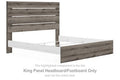 Graystorm - King Panel Headboard/Footboard - Brown Gray