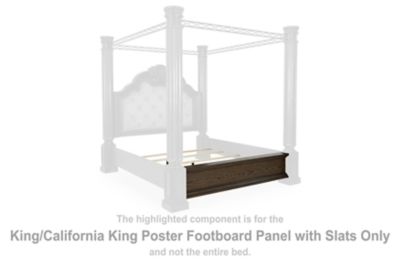 Maylee - Dark Brown - King/California King Poster Footboard Panel With Slats