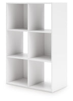 White cube organizer with 9 open cubbies, angled view highlighting inner dividers