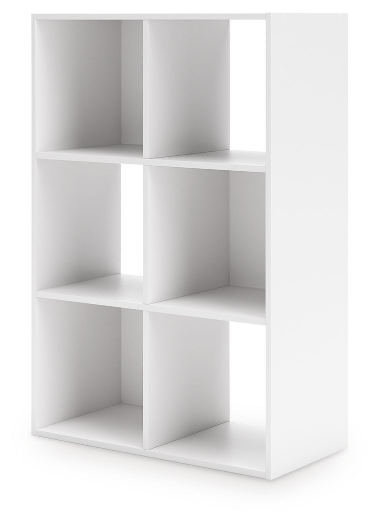 White cube organizer with 9 open cubbies, angled view highlighting inner dividers