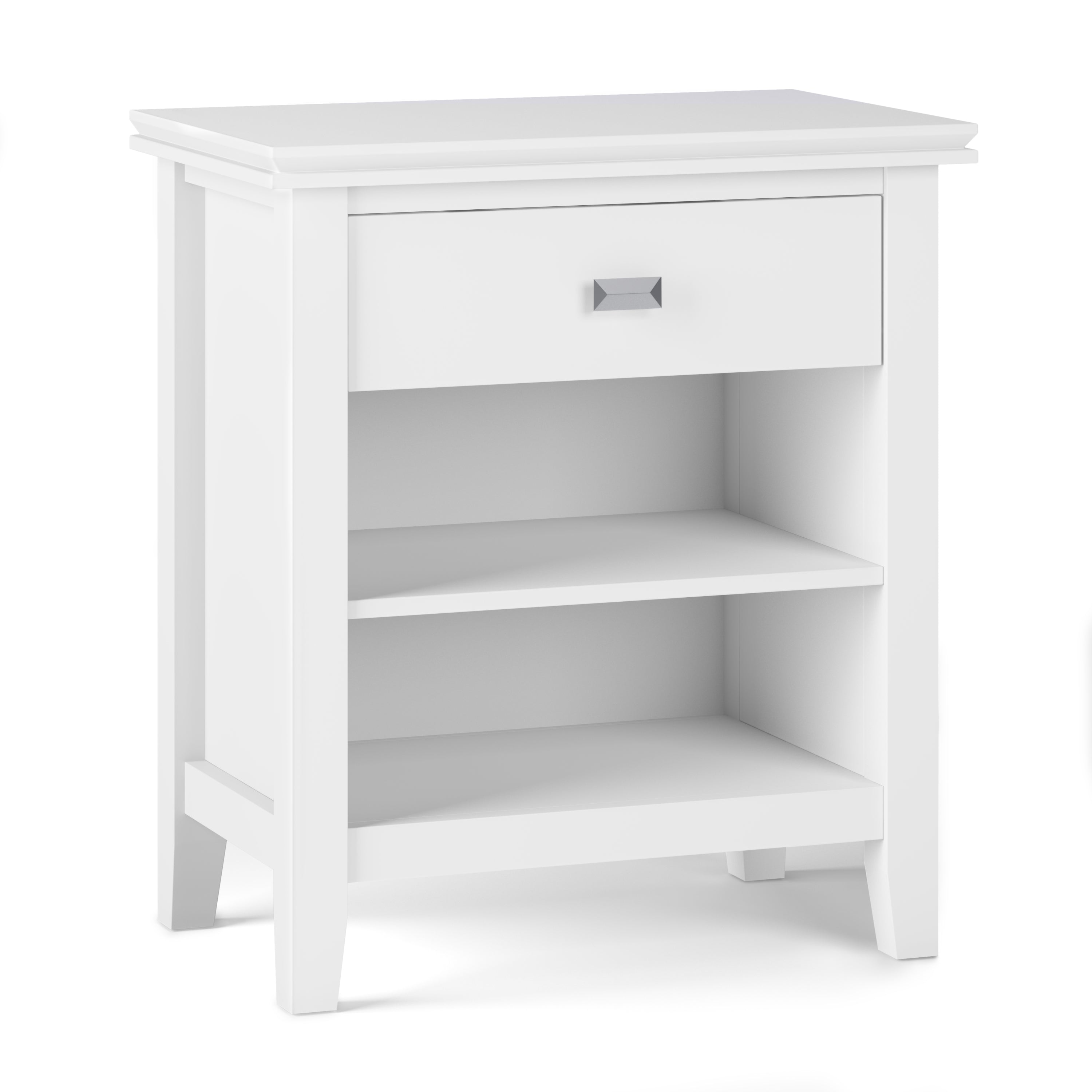 Artisan White Bedside Table - Elegant Bedroom Nightstand