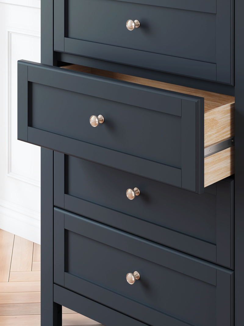 Landocken - Brown / Blue - Four Drawer Chest