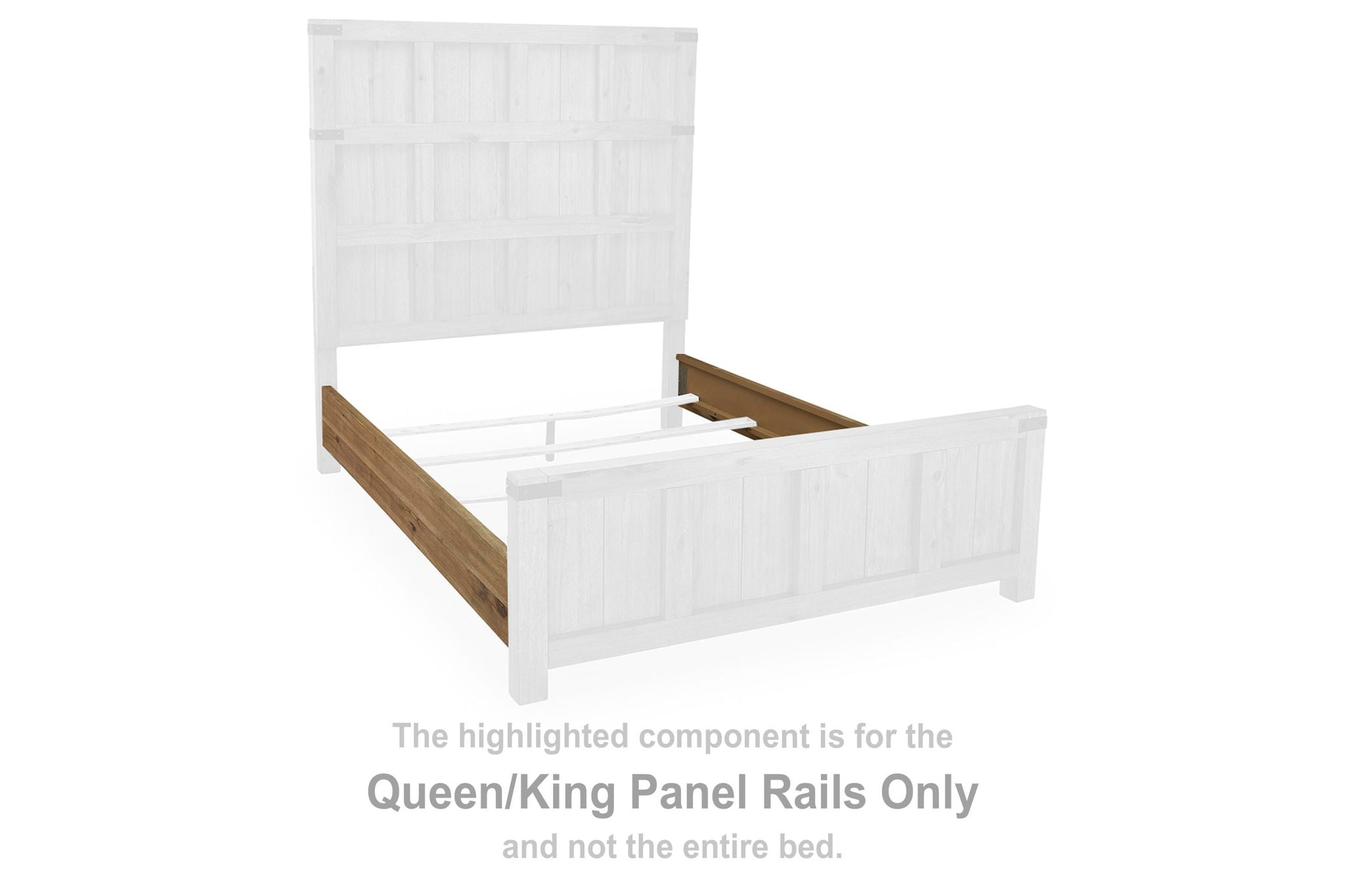 Ridgester - Queen/King Panel Rails - Light Brown