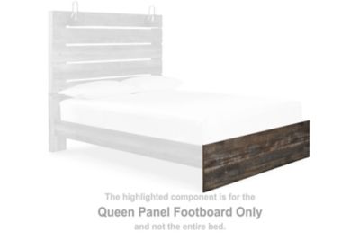 Drystan - Brown / Beige - Queen Panel Footboard