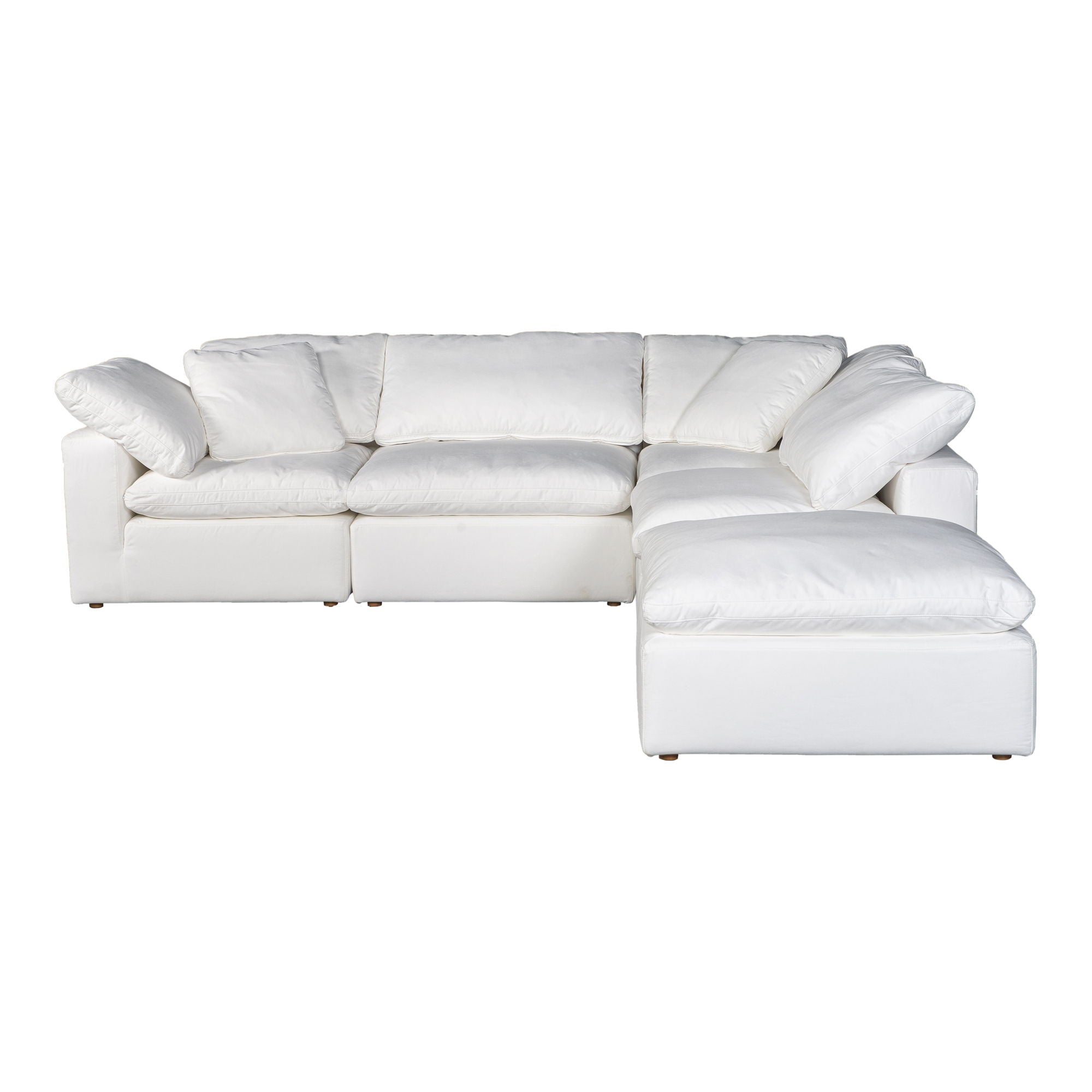Terra Condo Cream White Modular Sectional - Stain-Resistant-Stationary Sectionals-American Furniture Outlet