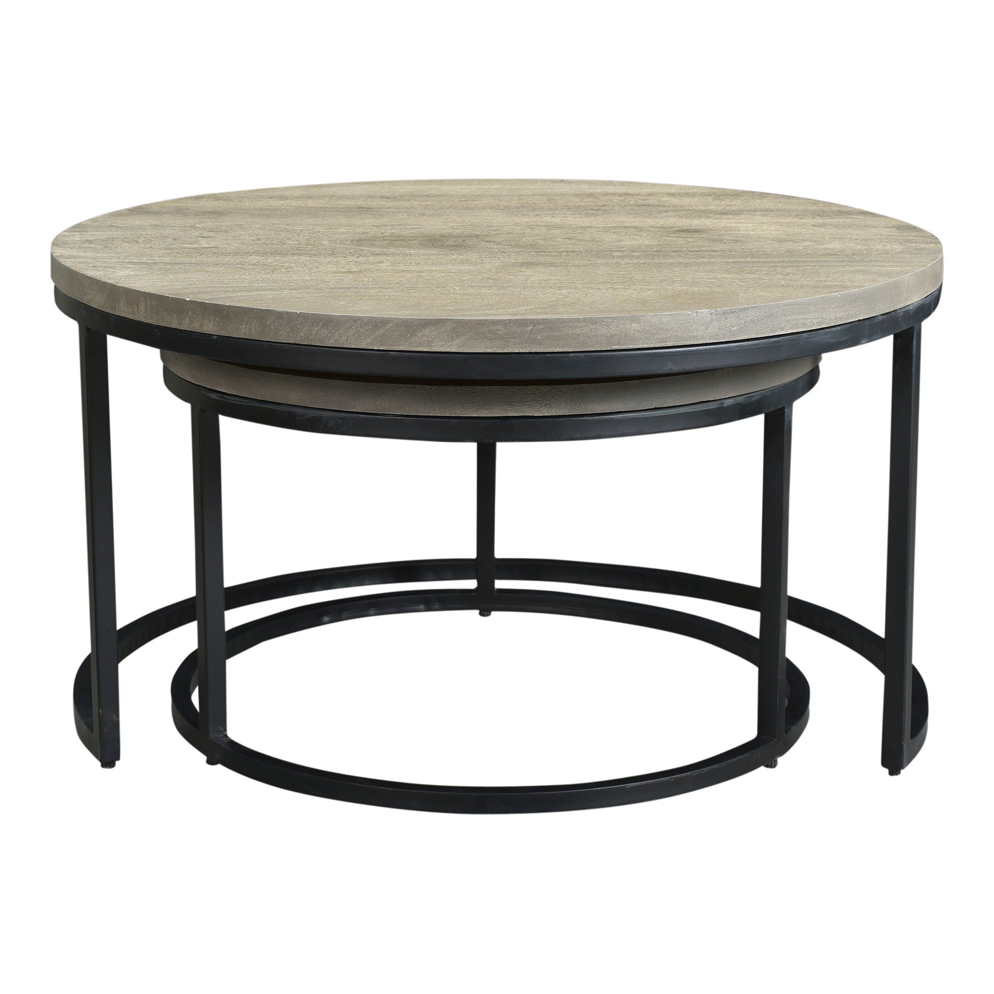 Drey - Round Nesting Coffee Tables (Set of 2) - Gray