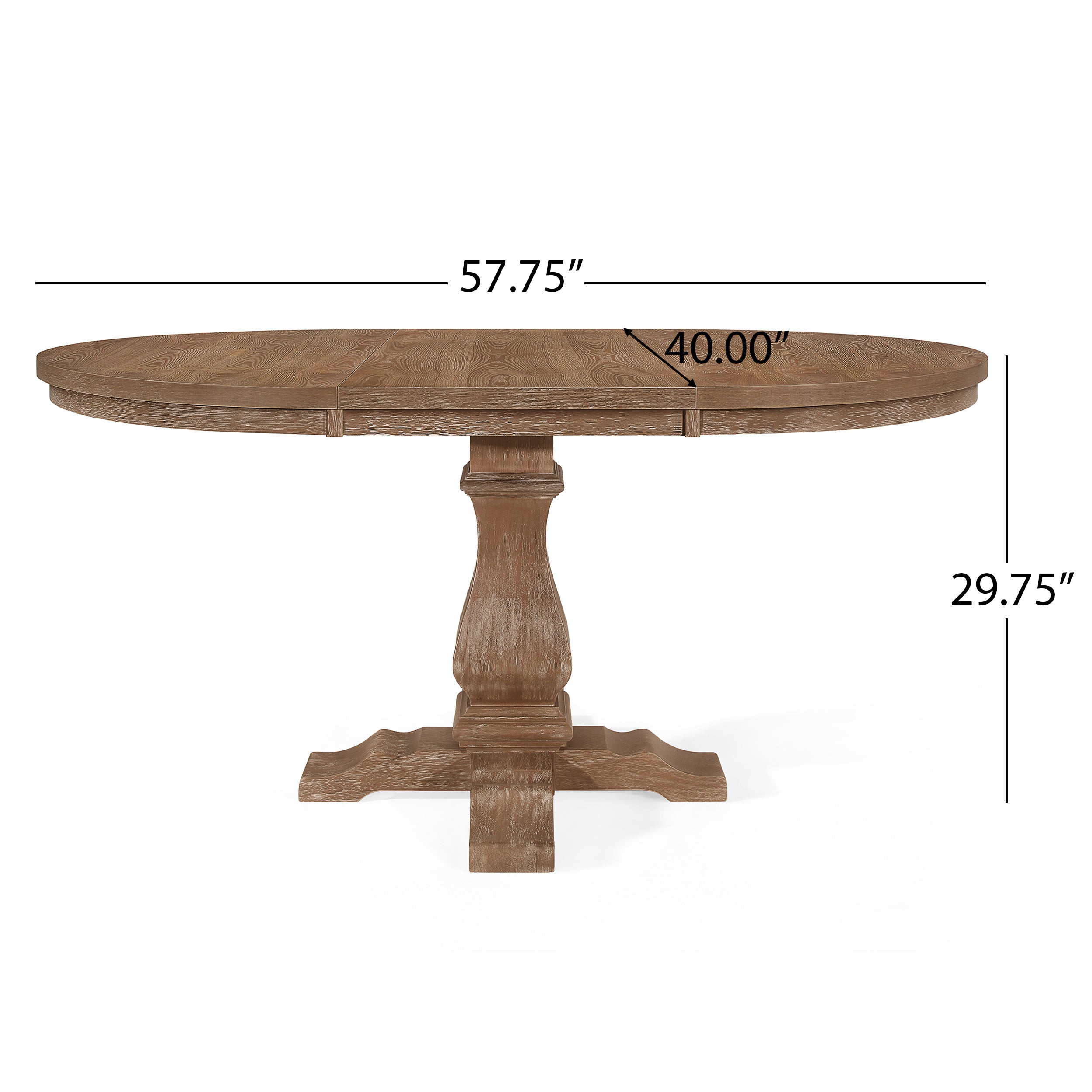 Oval Extendable Dining Table Top