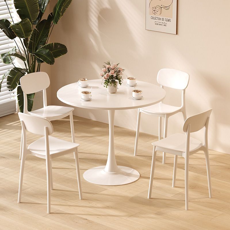 Modern Round Dining Table - 24 Inch White