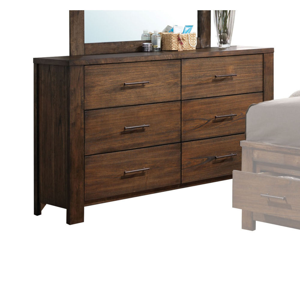 Merrilee Oak Finish Dresser - Modern Bedroom Storage