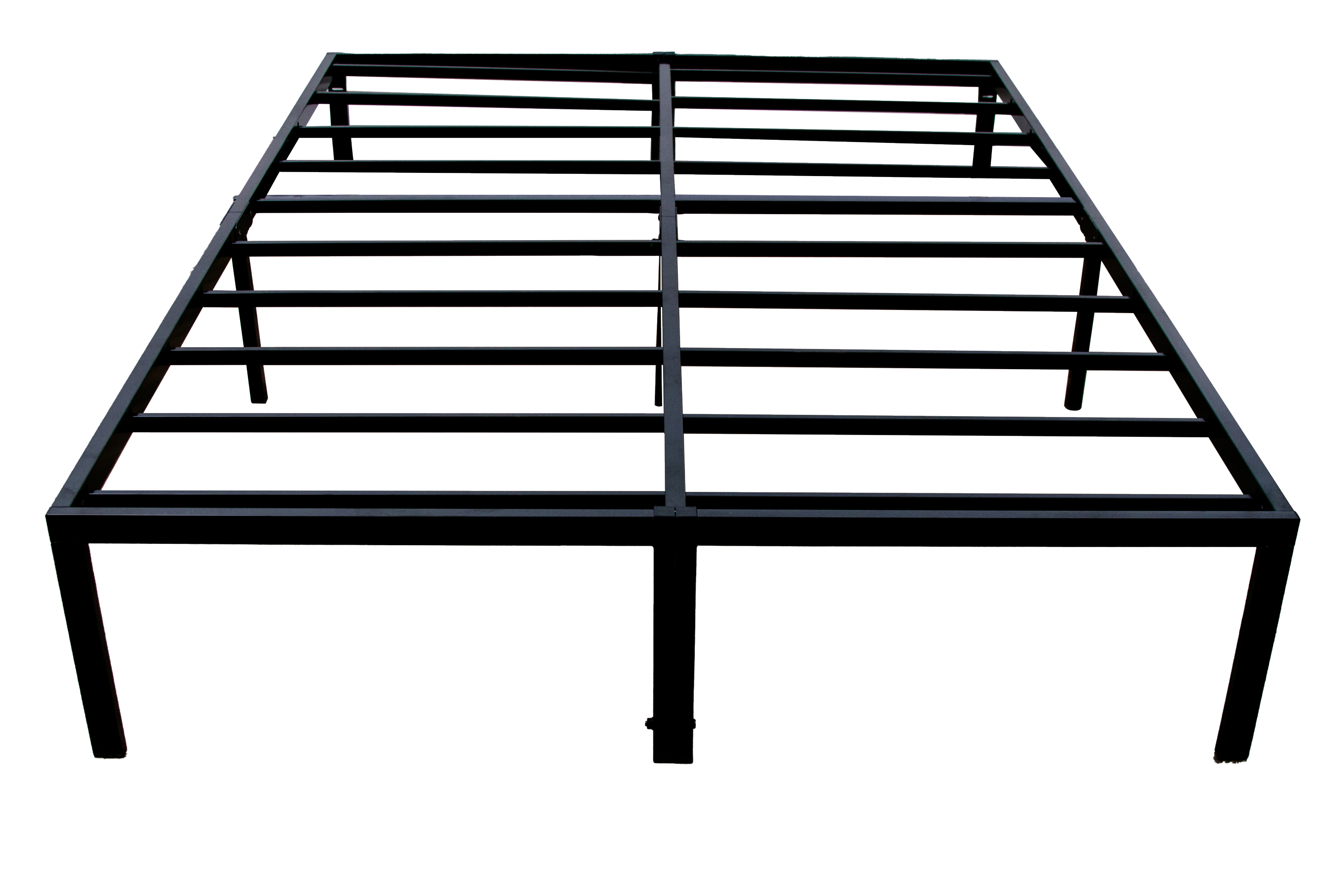 Modern Black Steel Platform Bed Foundation Frame