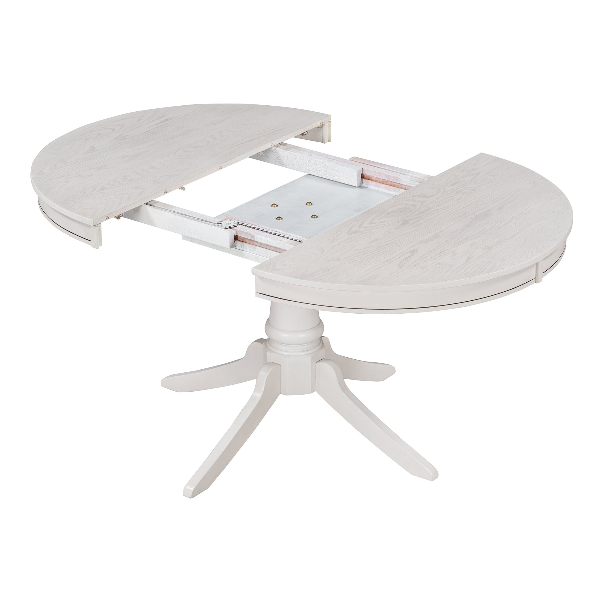 5-Pc Retro Extendable Dining Set, Antique White