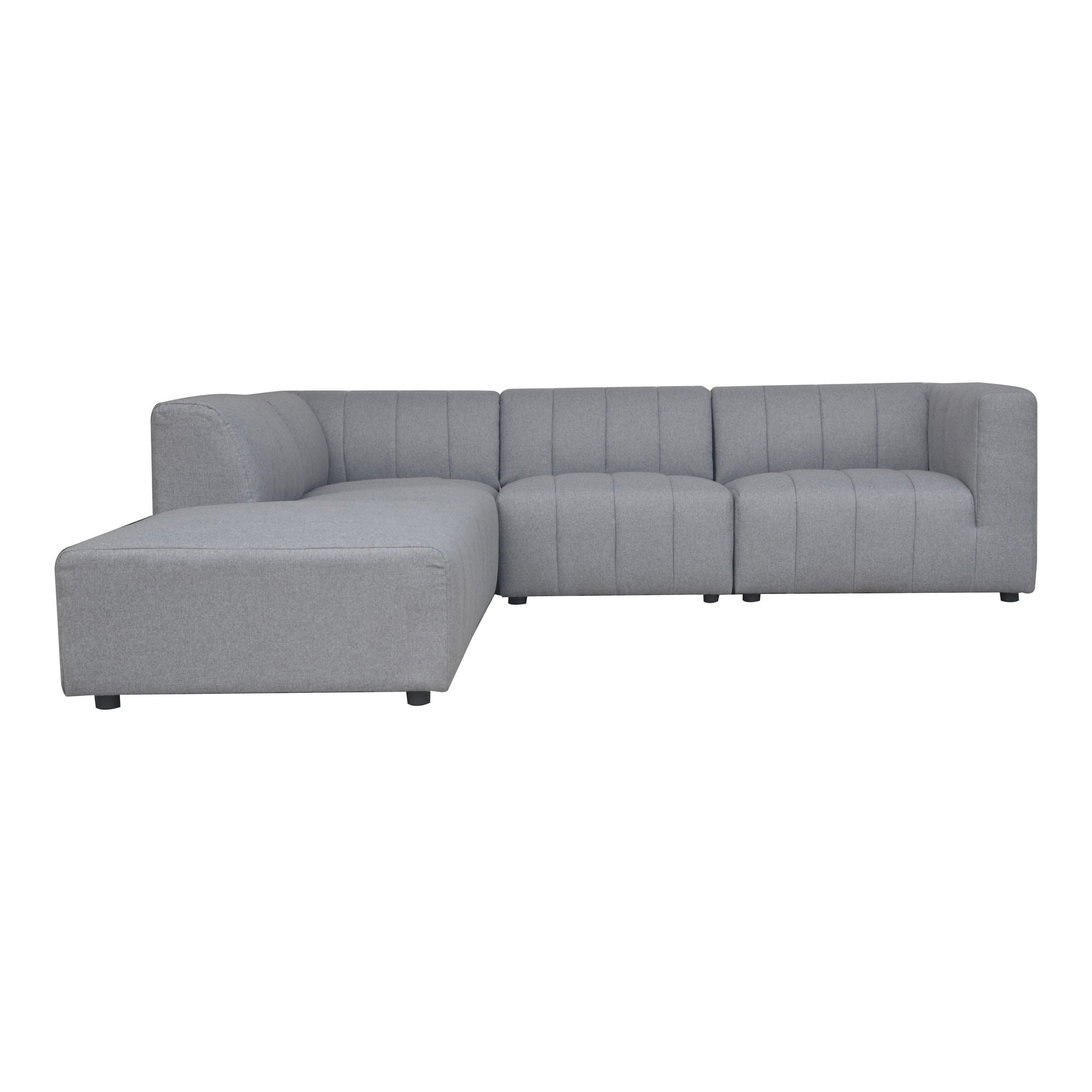 Lyric - Dream Modular Sectional Left Grey - Dark Gray-Stationary Sectionals-American Furniture Outlet