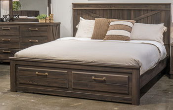 Vonitta Bay - King Storage Footboard - Dark Brown